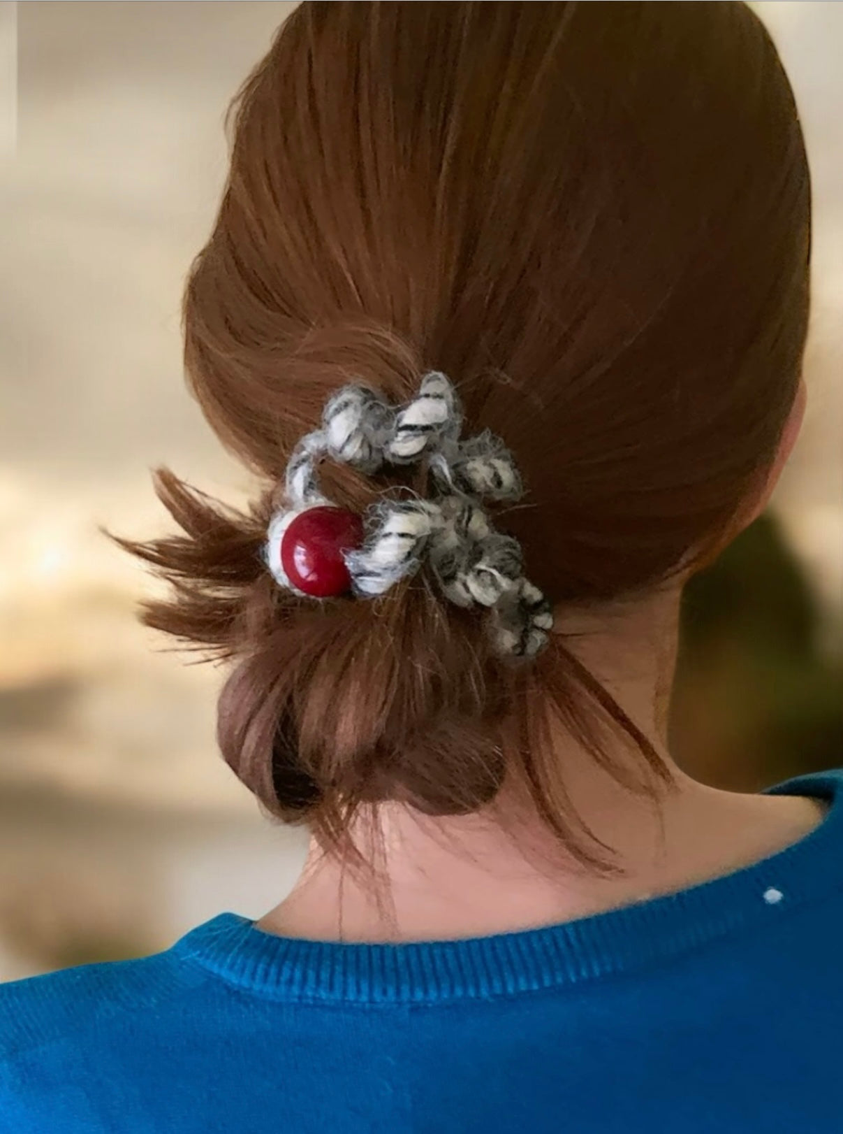 Frosted whirl scrunchie