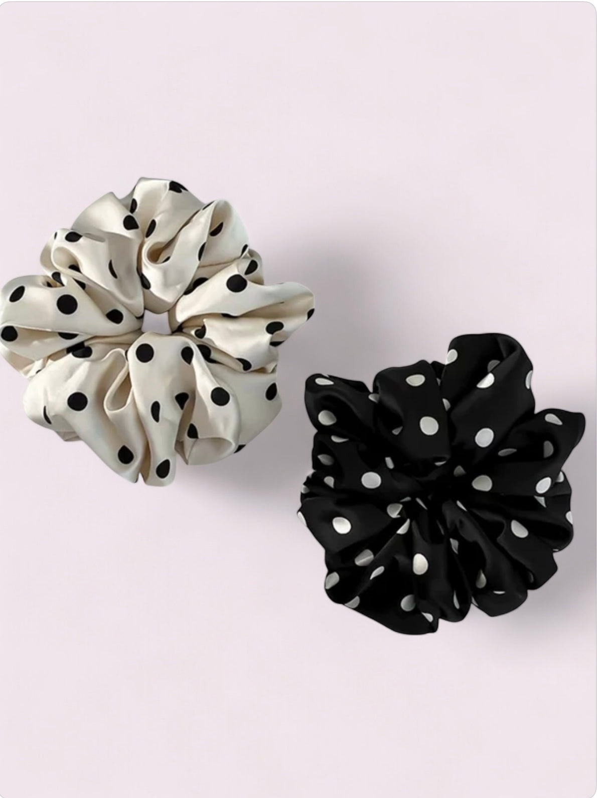 Ethereal polka scrunchie