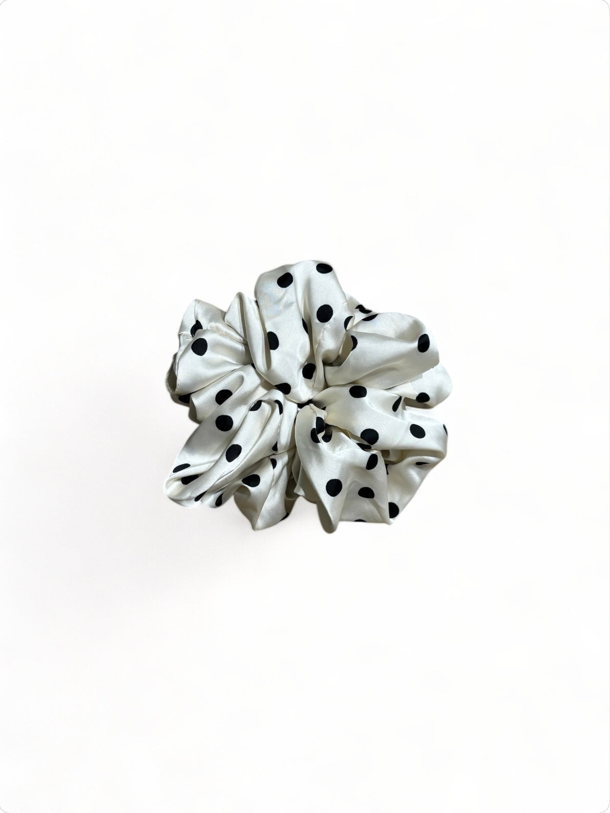 Ethereal polka scrunchie