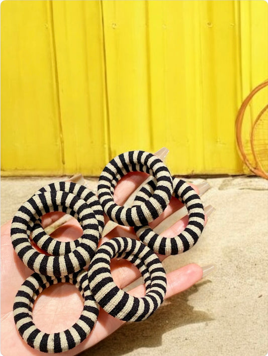 Zebra loop hair tie (2 pcs set)