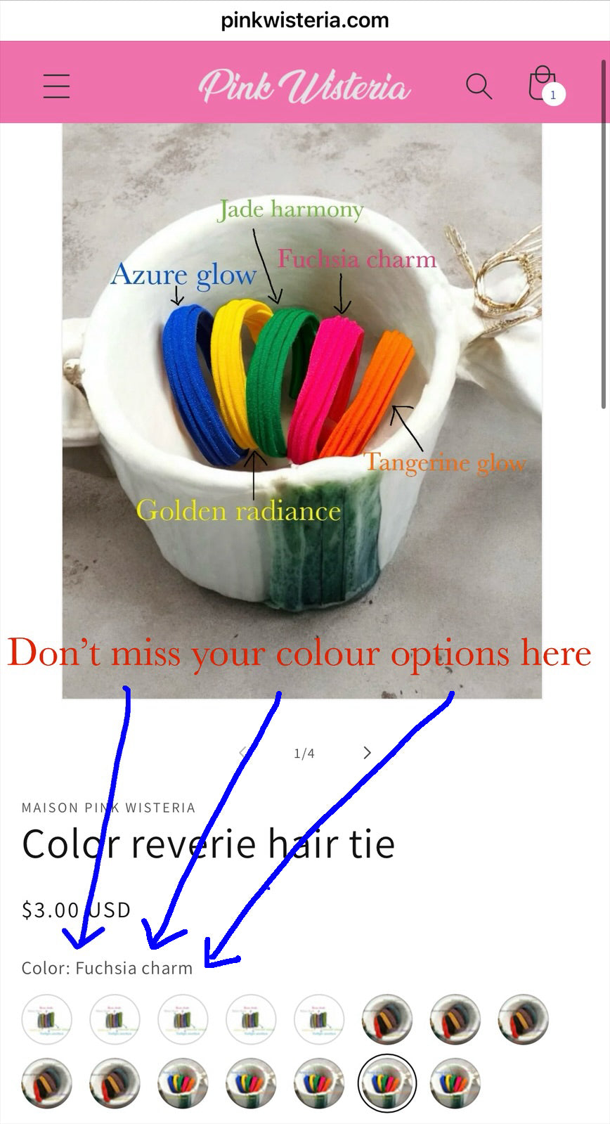 Color reverie hair tie